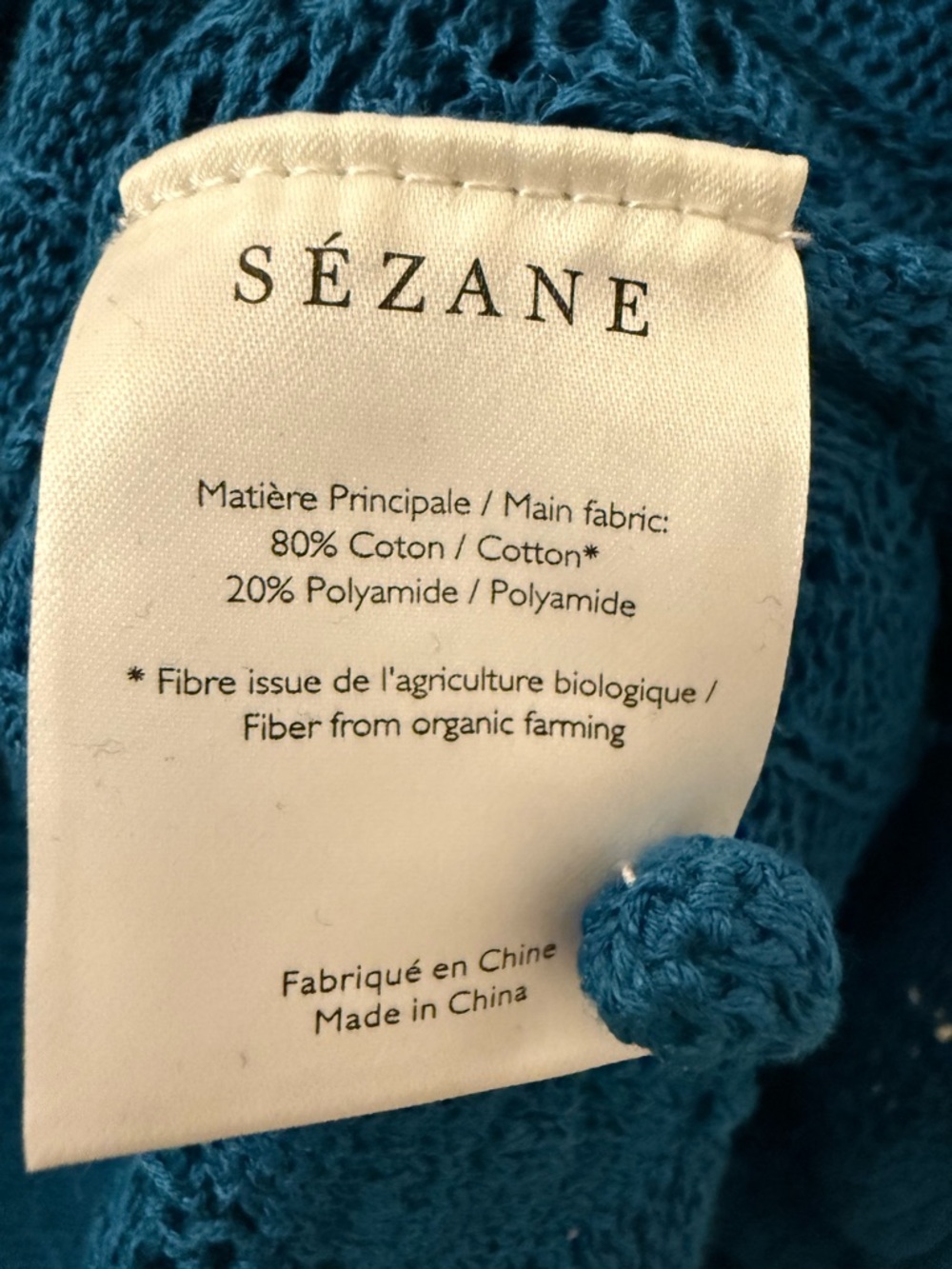Sézane Anika jumper in peacock blue - Picture 8 of 8